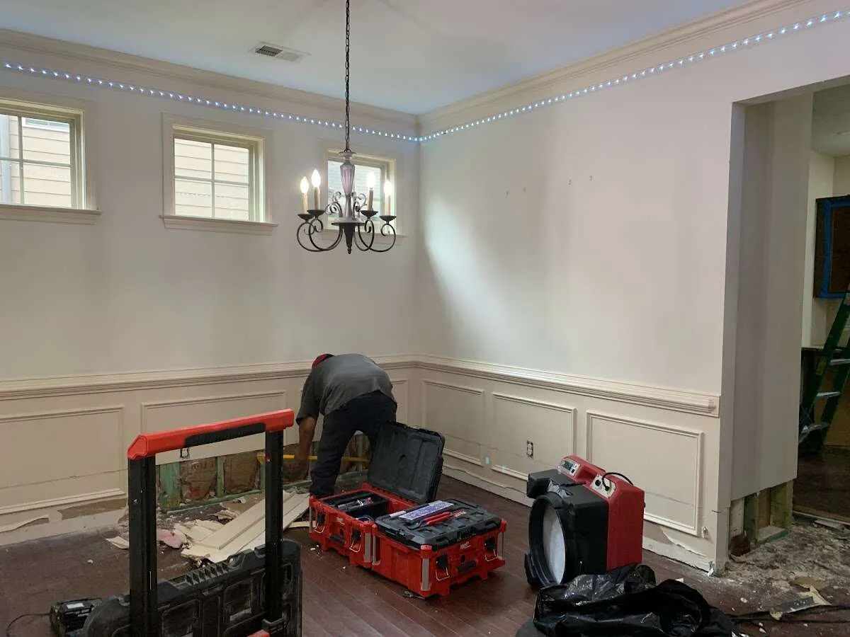Restoration technician with professional equipment in Orchard Park